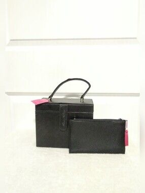 BRAND NEW Paris Hilton Black Top-Handle Bag With Zip Pouch